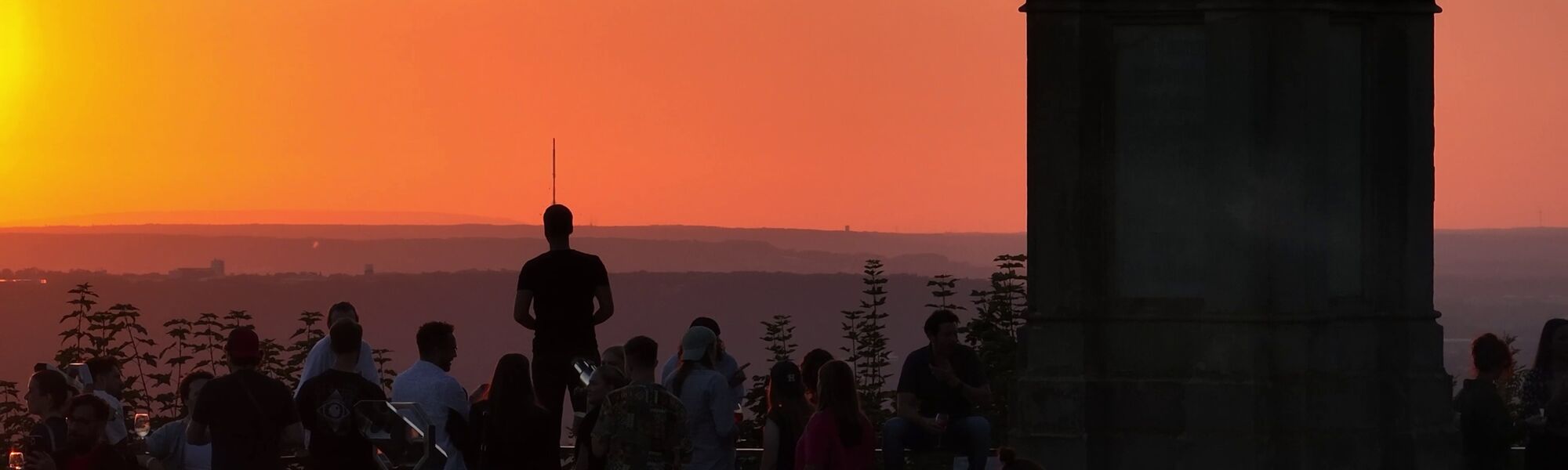 Sonnenuntergang auf der Westterasse